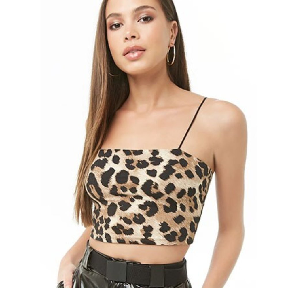 Leopard/Cheetah Print Cropped Cami
